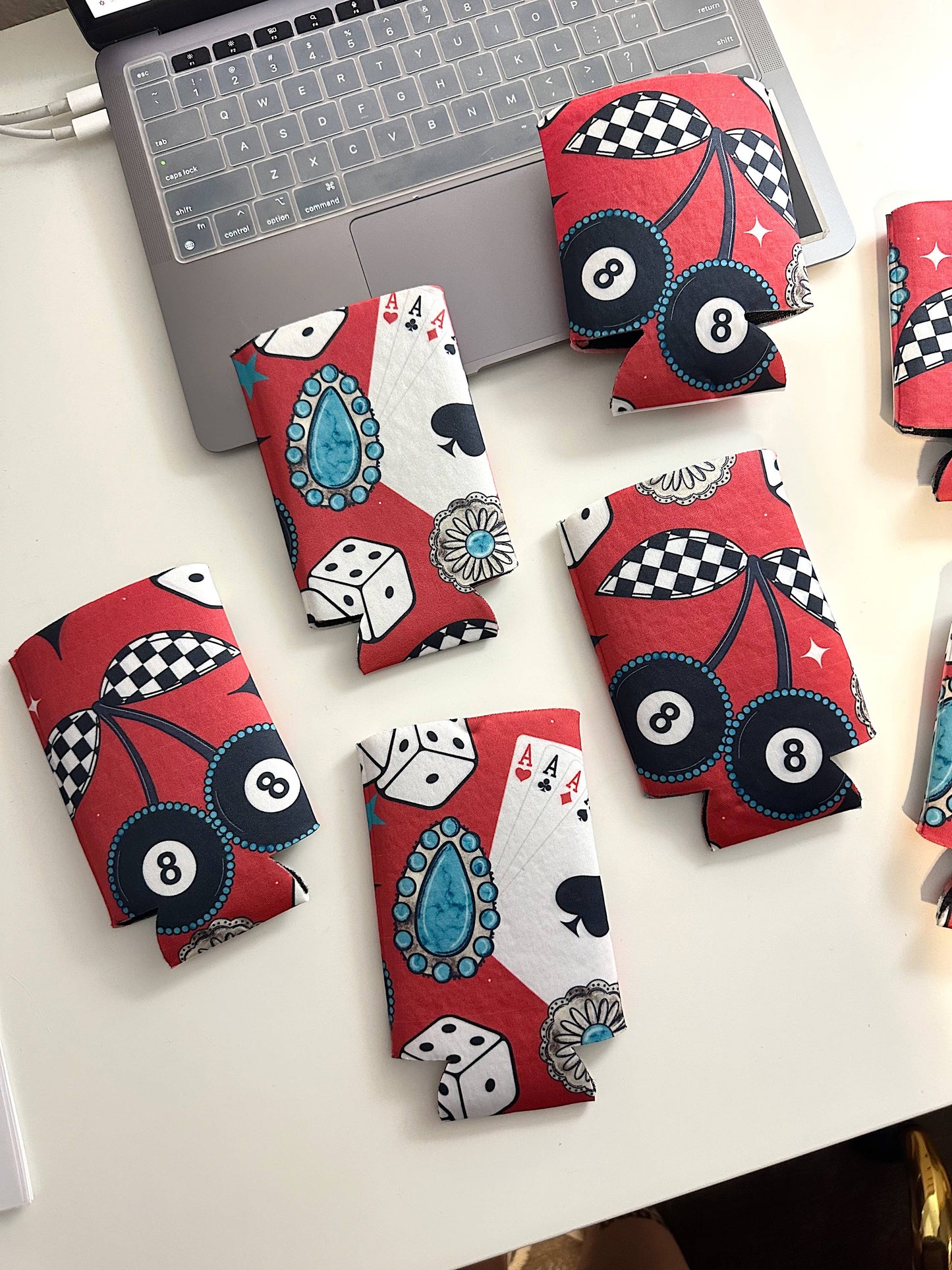 8 Ball Cherry Koozie