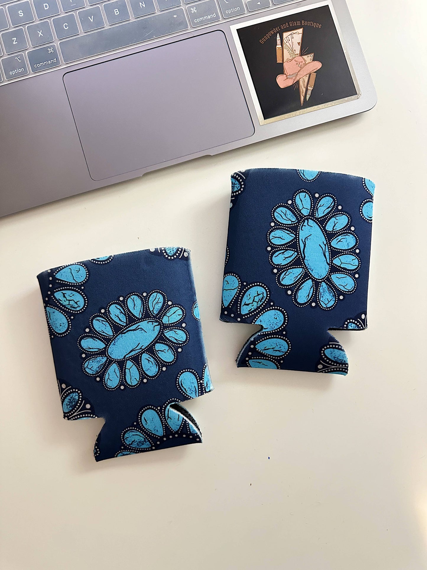 Turquoise Squash Koozie (2 sizes)
