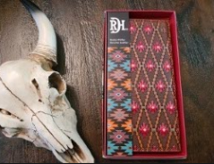 Red Dirt Hat Co. Red Southwestern Pattern Rodeo Wallet