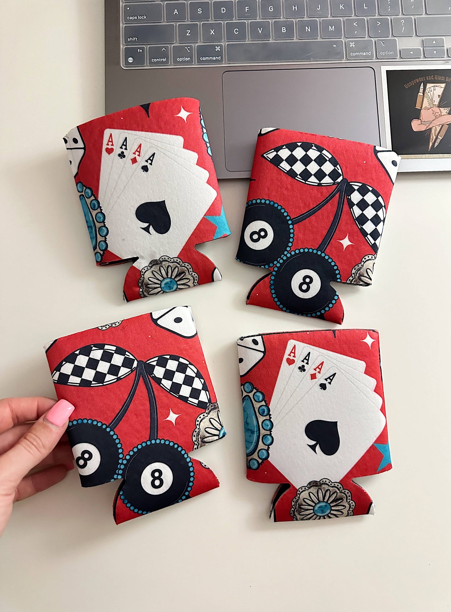 8 Ball Cherry Koozie