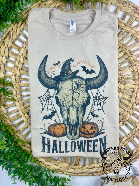 Cow Skull Halloween (T Shirt)