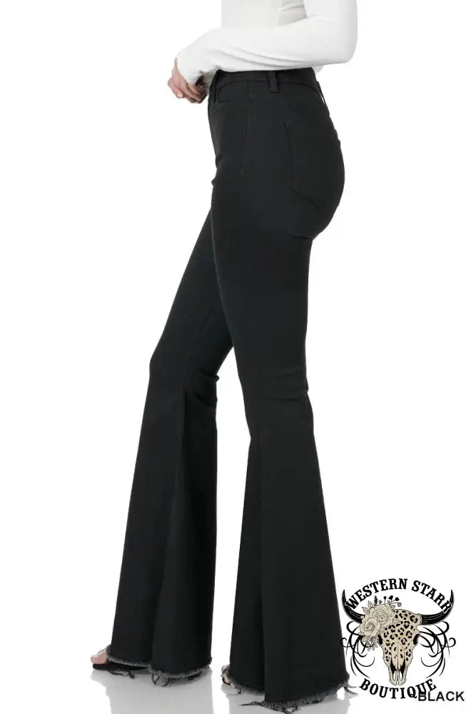 `.SI-22450 High-rise Super flare Denim pants