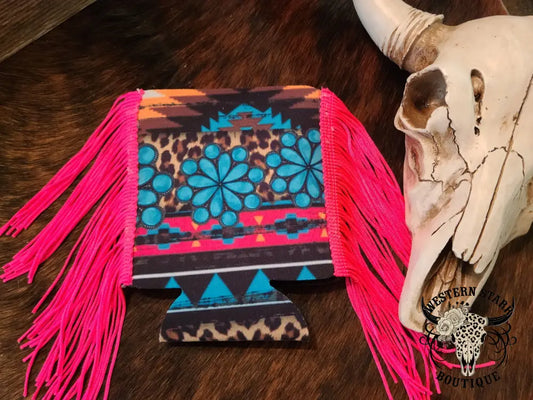 Western Graphic Regular Fringe Koozie